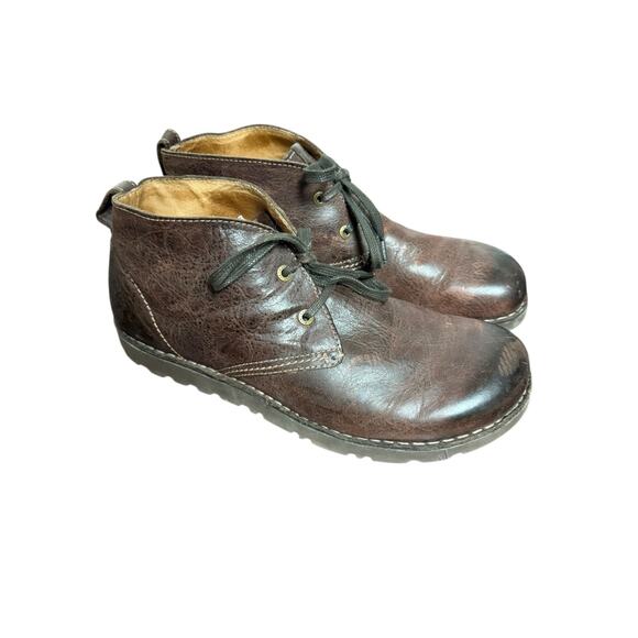 Birkenstock Harris Brown Leather Chukka Desert Boots Men’s Size 12 - Picture 4 of 10